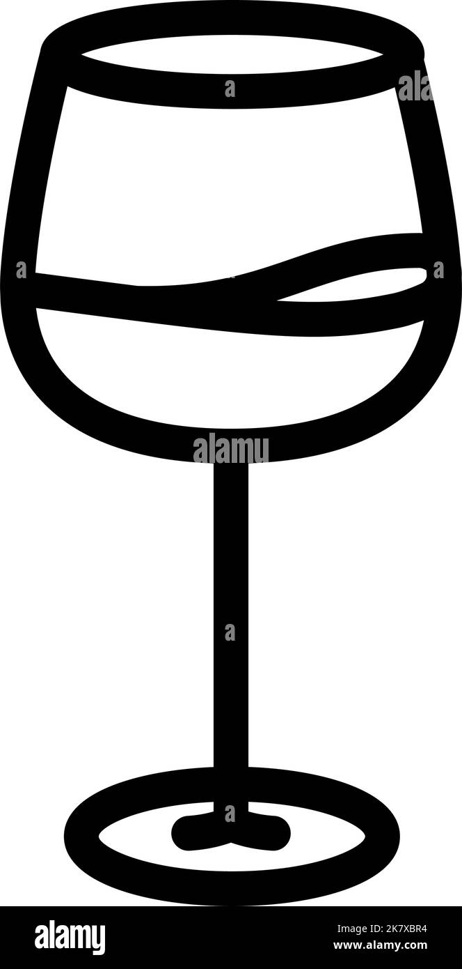 Lebensmittel Wein Glas Linie Symbol Vektor Illustration Stock Vektor