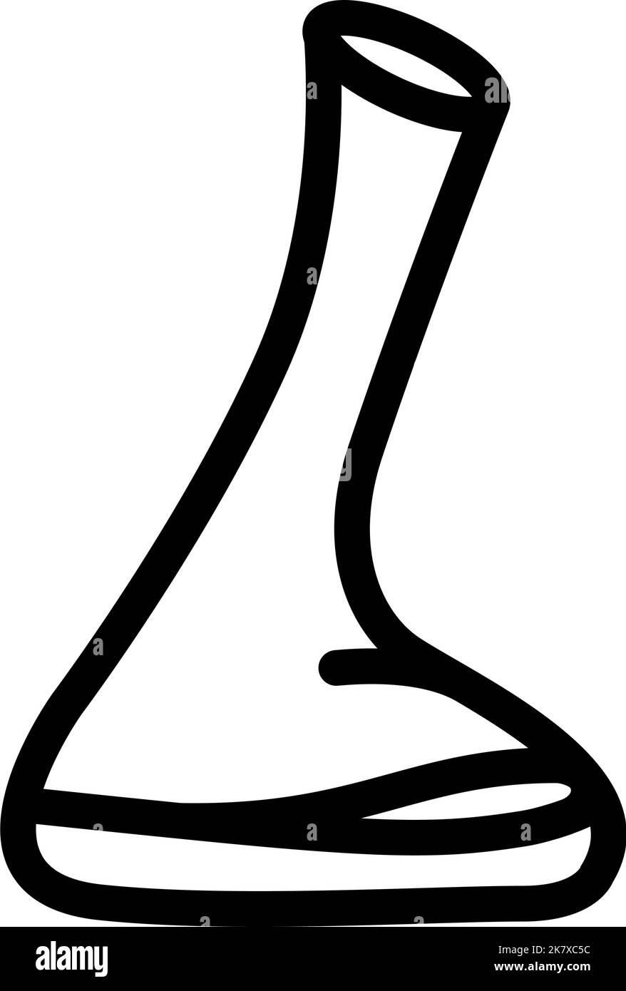 Crystal Weinglas Linie Symbol Vektor Illustration Stock Vektor