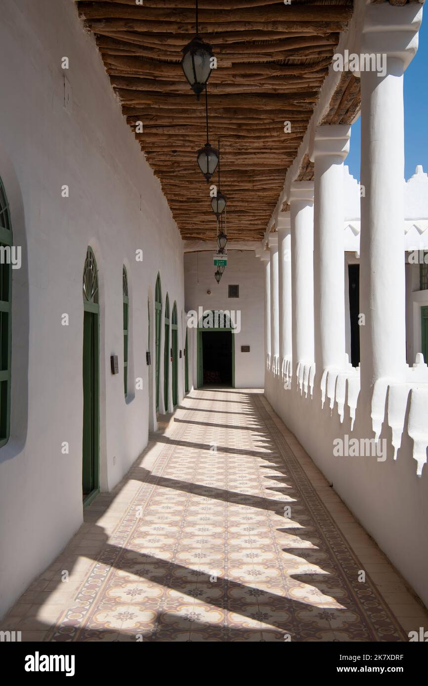 Innenveranda Masmak Fort Riyadh Saudi-Arabien Stockfoto