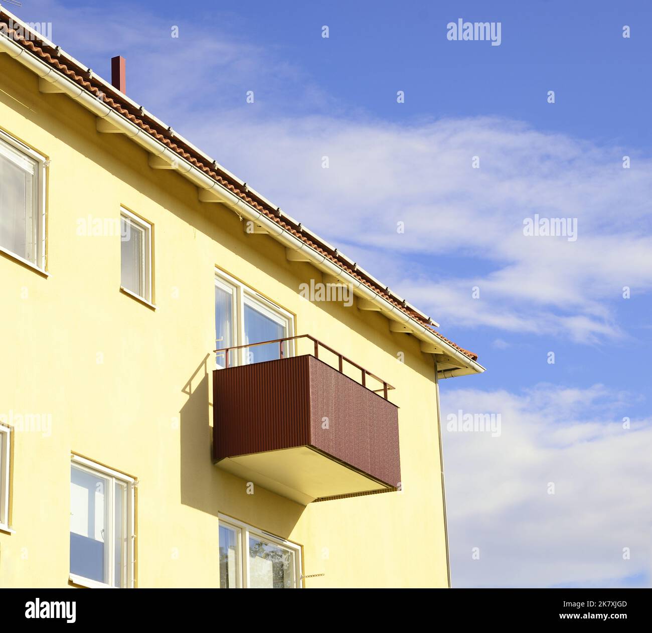 Schwedische Wohnungen mit freiliegendem Wohnraum Stockfoto