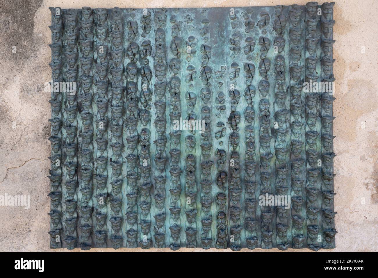 Von Generation zu Generation Skulptur von Bruce Krebs. La Rochelle, Charente-Maritime, Nouvelle-Aquitaine, Frankreich Stockfoto