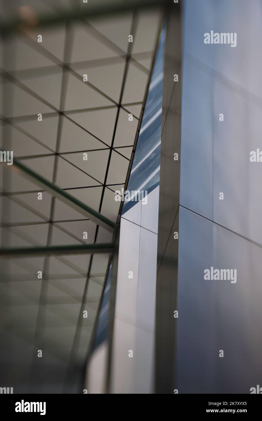 Nahaufnahme eines architektonischen Elements, wodurch ein abstraktes Bild entsteht, das als Hintergrund verwendet werden kann Stockfoto