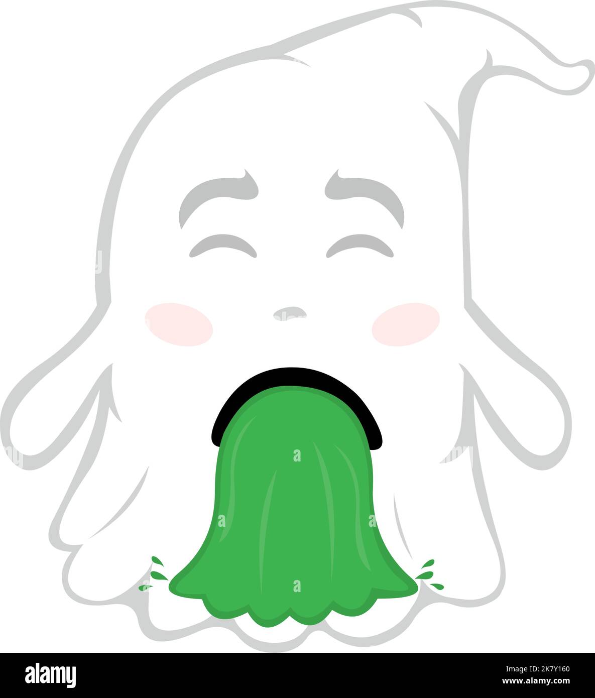 Vektor-Illustration eines Cartoon-Gespenst Erbrechen Stock Vektor