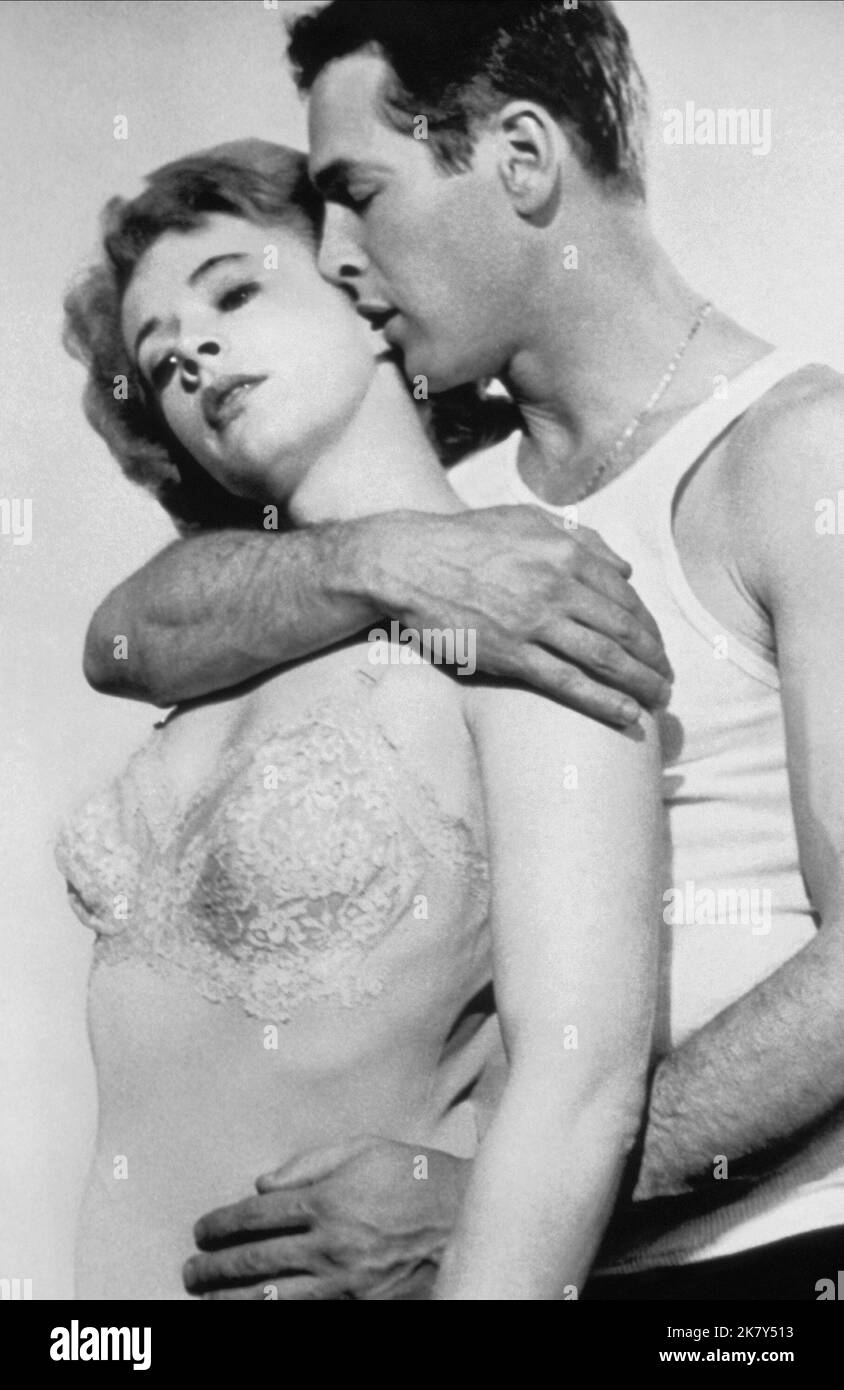 Piper Laurie & Paul Newman Film The Hustler (USA 1961) Charaktere: Sarah Packard & Eddie Felson Regie: Robert Rossen 25. September 1961 **WARNUNG** dieses Foto ist nur für redaktionelle Zwecke bestimmt und unterliegt dem Urheberrecht von 20TH CENTURY FOX und/oder dem Fotografen, der von der Film or Production Company zugewiesen wurde. Eine obligatorische Gutschrift für 20TH CENTURY FOX ist erforderlich. Der Fotograf sollte ebenfalls angerechnet werden, wenn er bekannt ist. Ohne schriftliche Genehmigung der Film Company kann keine kommerzielle Nutzung gewährt werden. Stockfoto