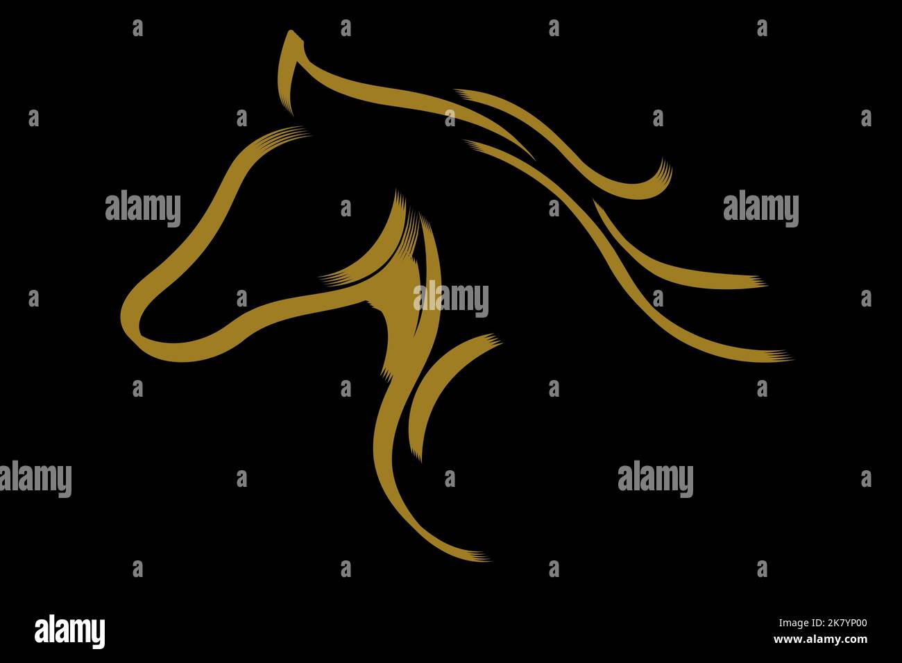 Logos für Pferde Stockfoto