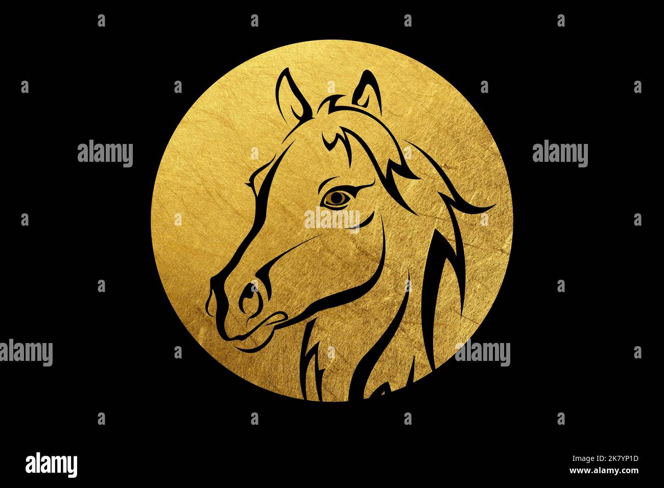 Logos für Pferde Stockfoto