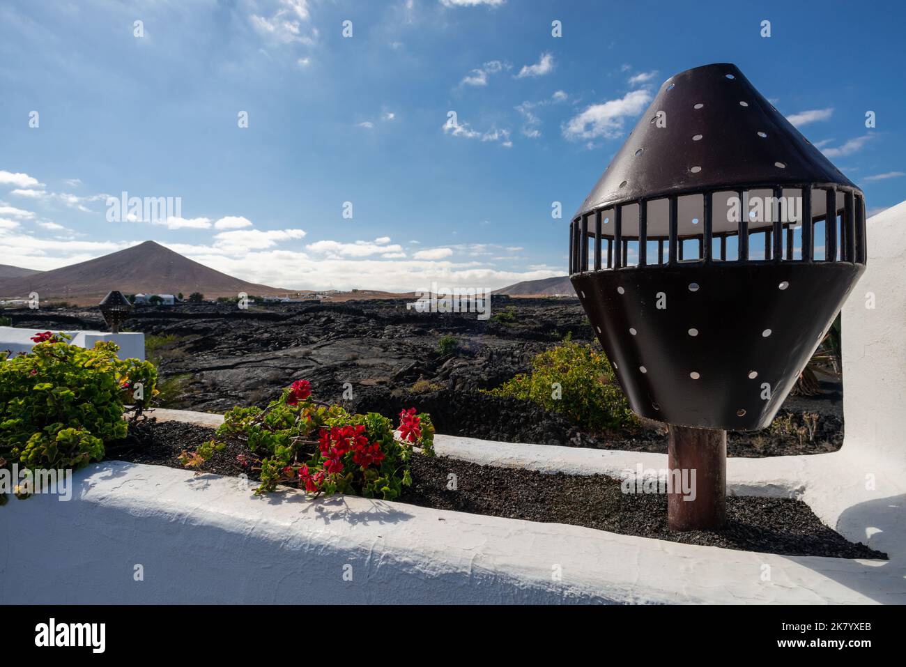 Bilder von Lanzarote, einschließlich der Cesar Manrique Foundation. Stockfoto