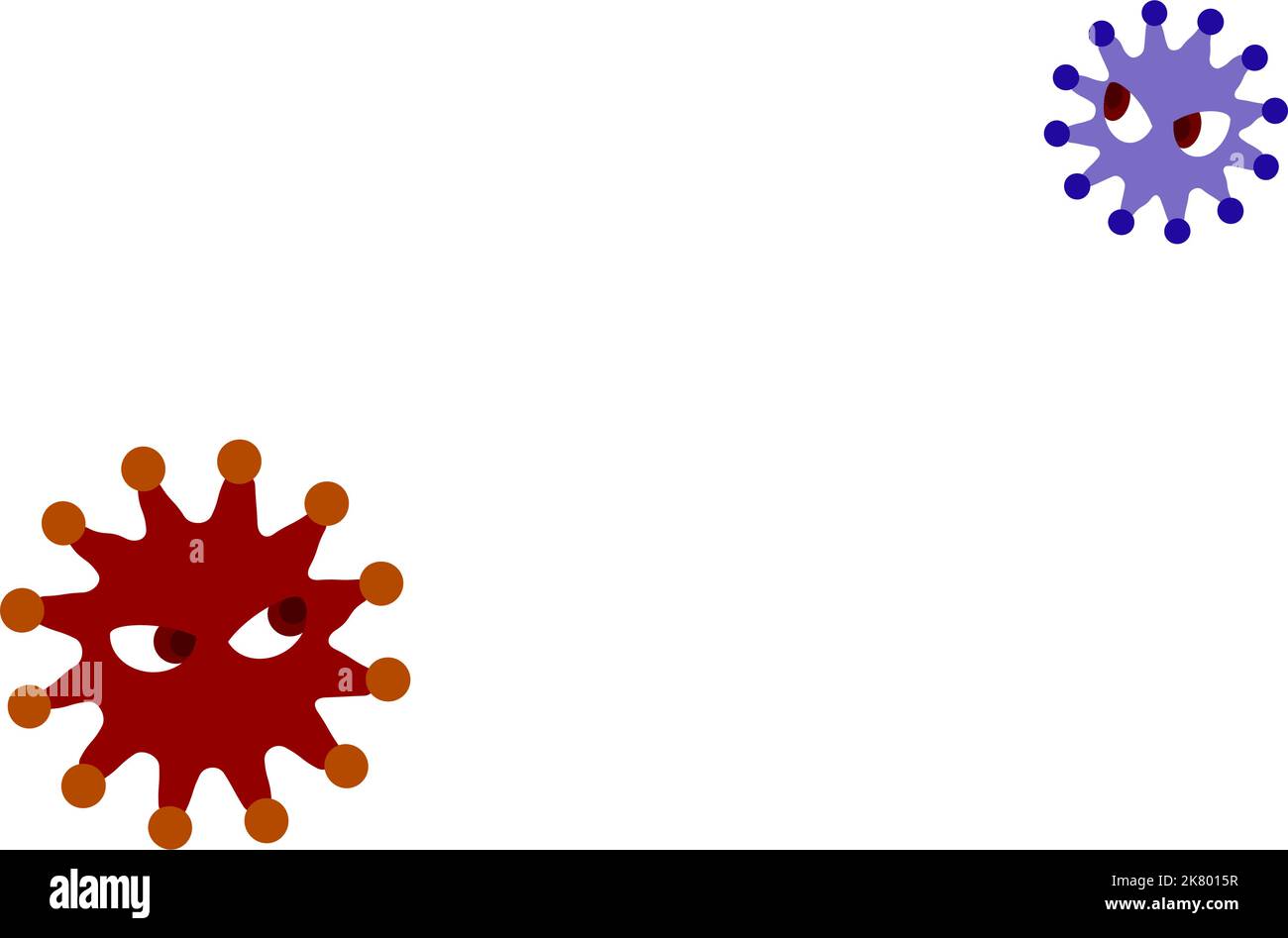 Illustration eines anthropomorphen Cornavirus Stock Vektor