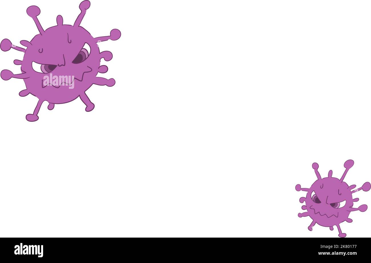 Illustration eines anthropomorphen Cornavirus Stock Vektor