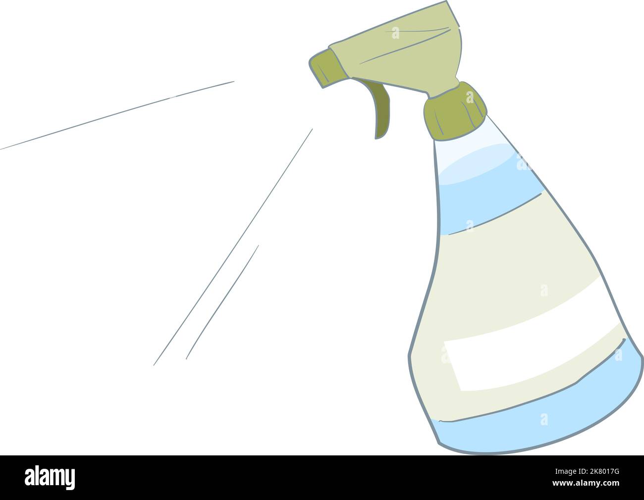 Abbildung des Sprühnebels mit Alkohol Desinfektionsspray Stock Vektor