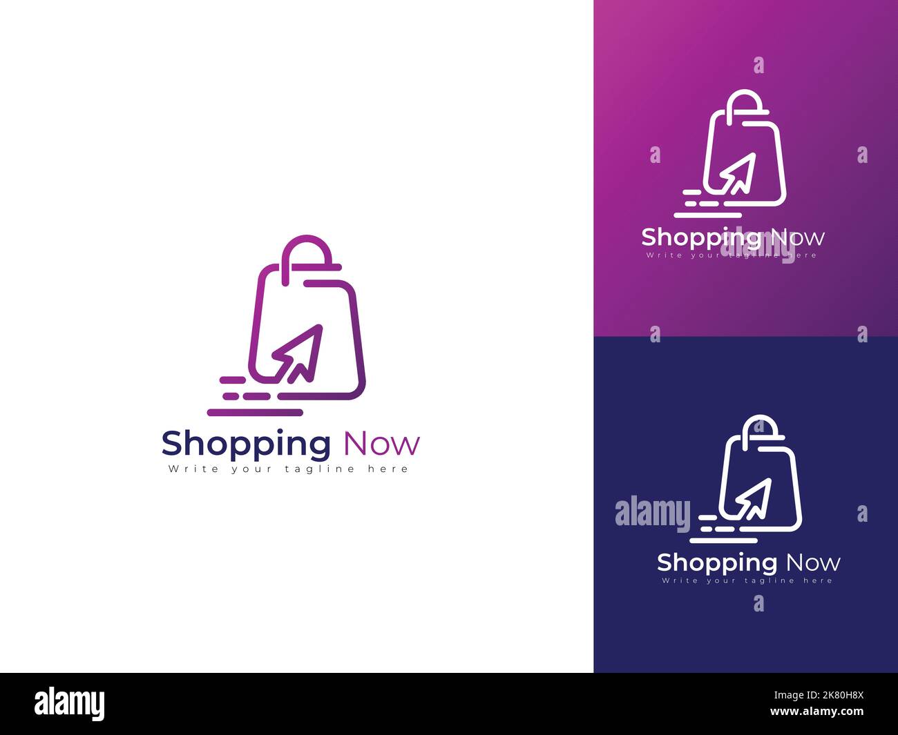 Online-Shopping-Logo-Vektor für E-Commerce-Web-Shop Stock Vektor