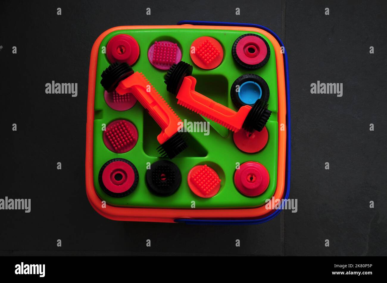 Sortiment Sticklebocks Räder auf dem Deckel Stockfoto