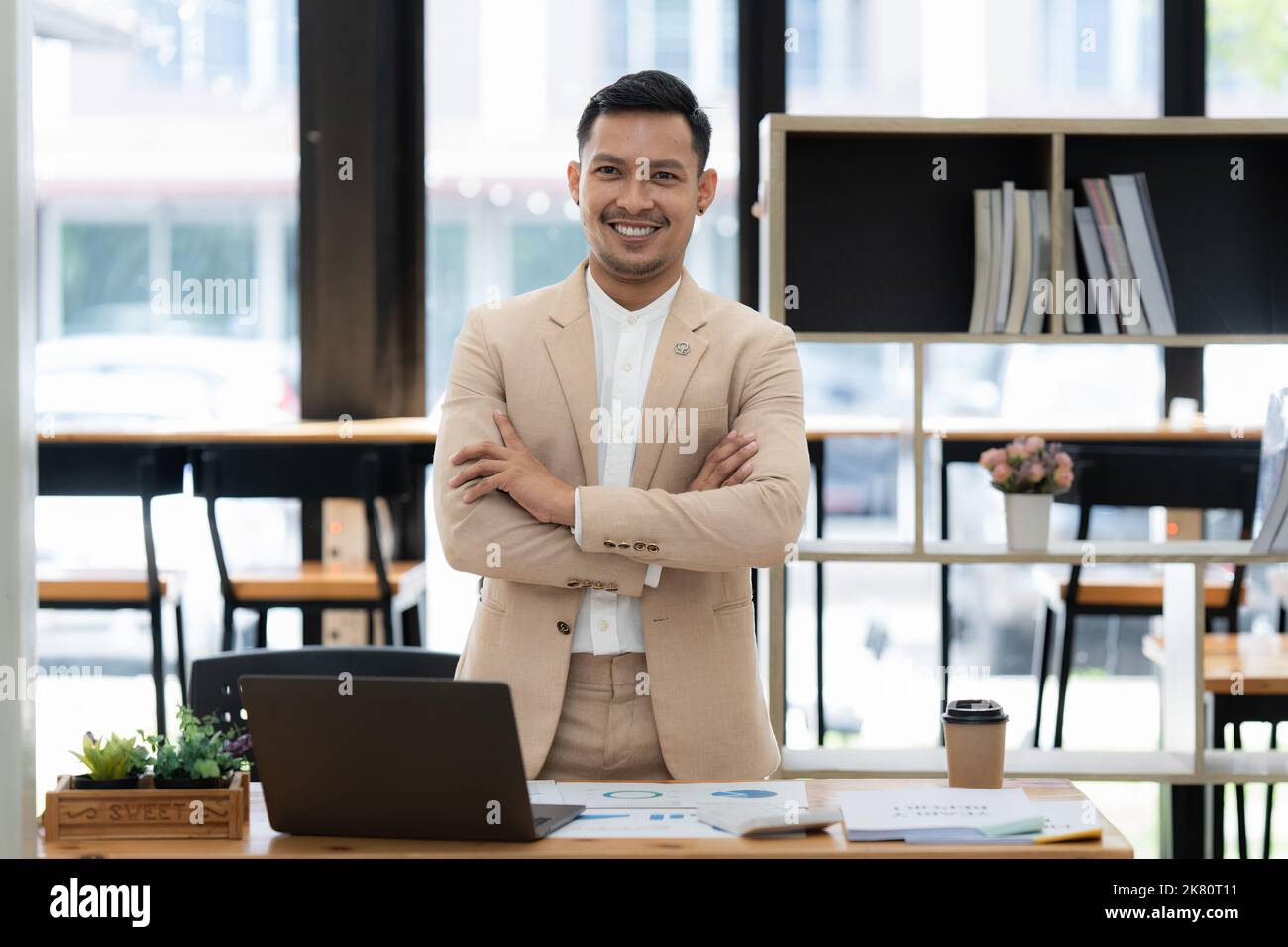 Rechtsanwalt Business man arbeitet in Büro-Arbeitsplatz für Berater Anwalt Konzept Stockfoto
