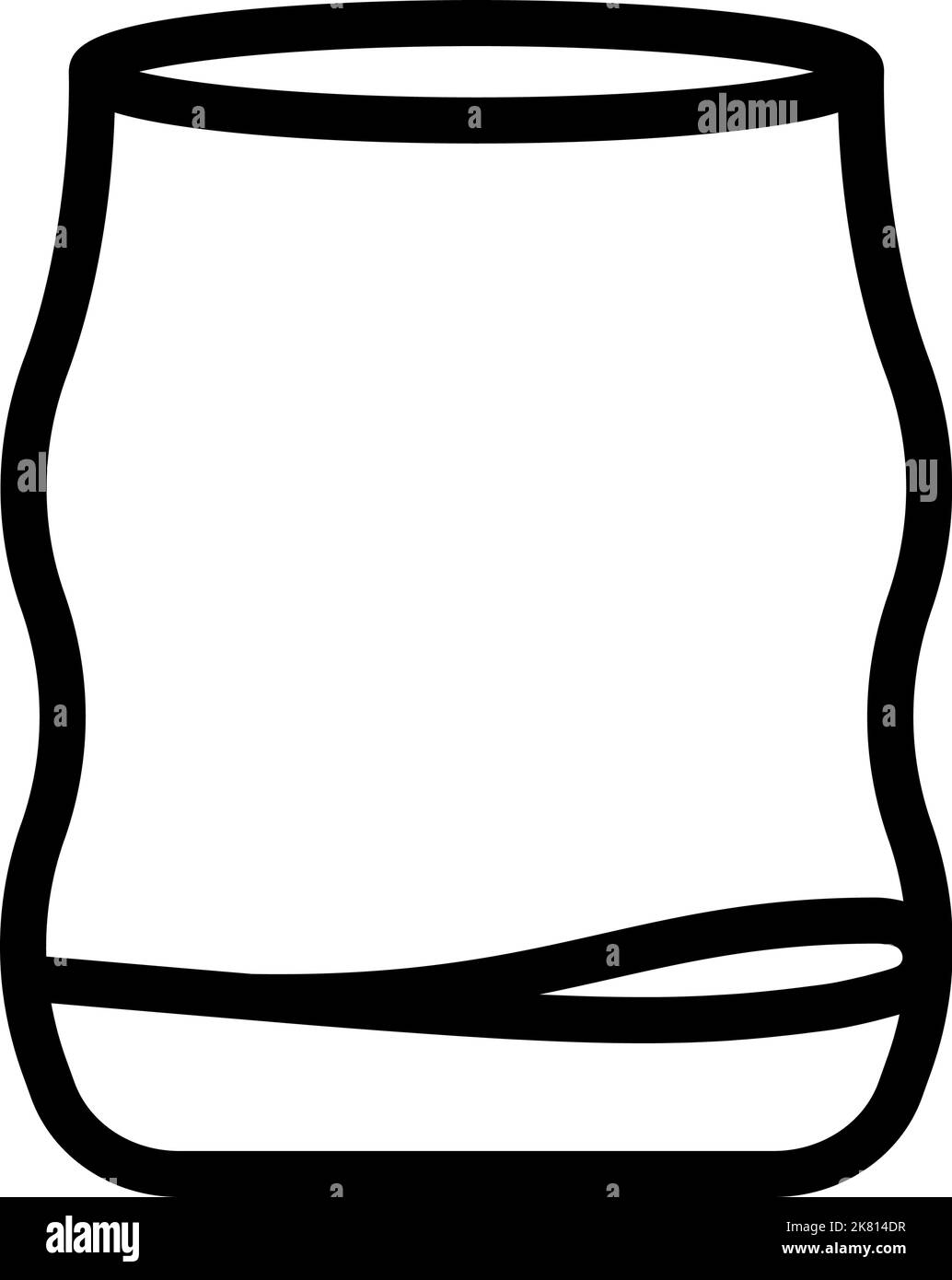 Rote Weinglas Linie Symbol Vektor Illustration Stock Vektor