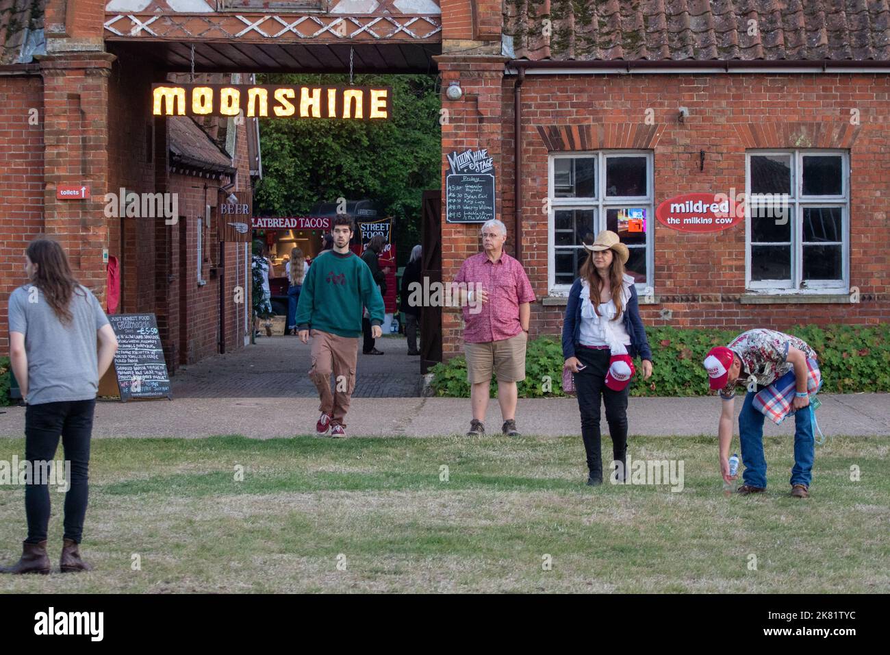 Das Musikfestival Maverick Americana 2018 im Easton Farm Park im ländlichen Suffolk, Großbritannien. Stockfoto