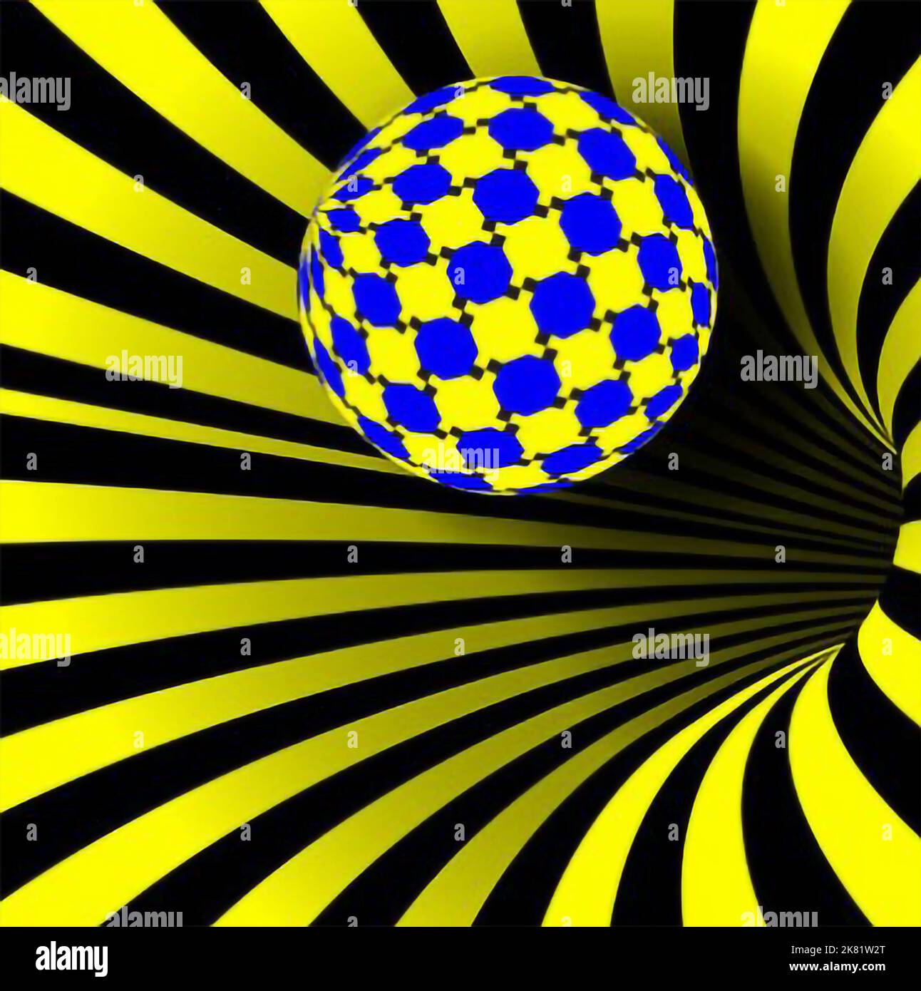 Hypnose gelb und blau Design mit spezifischen Software gemacht Stockfoto