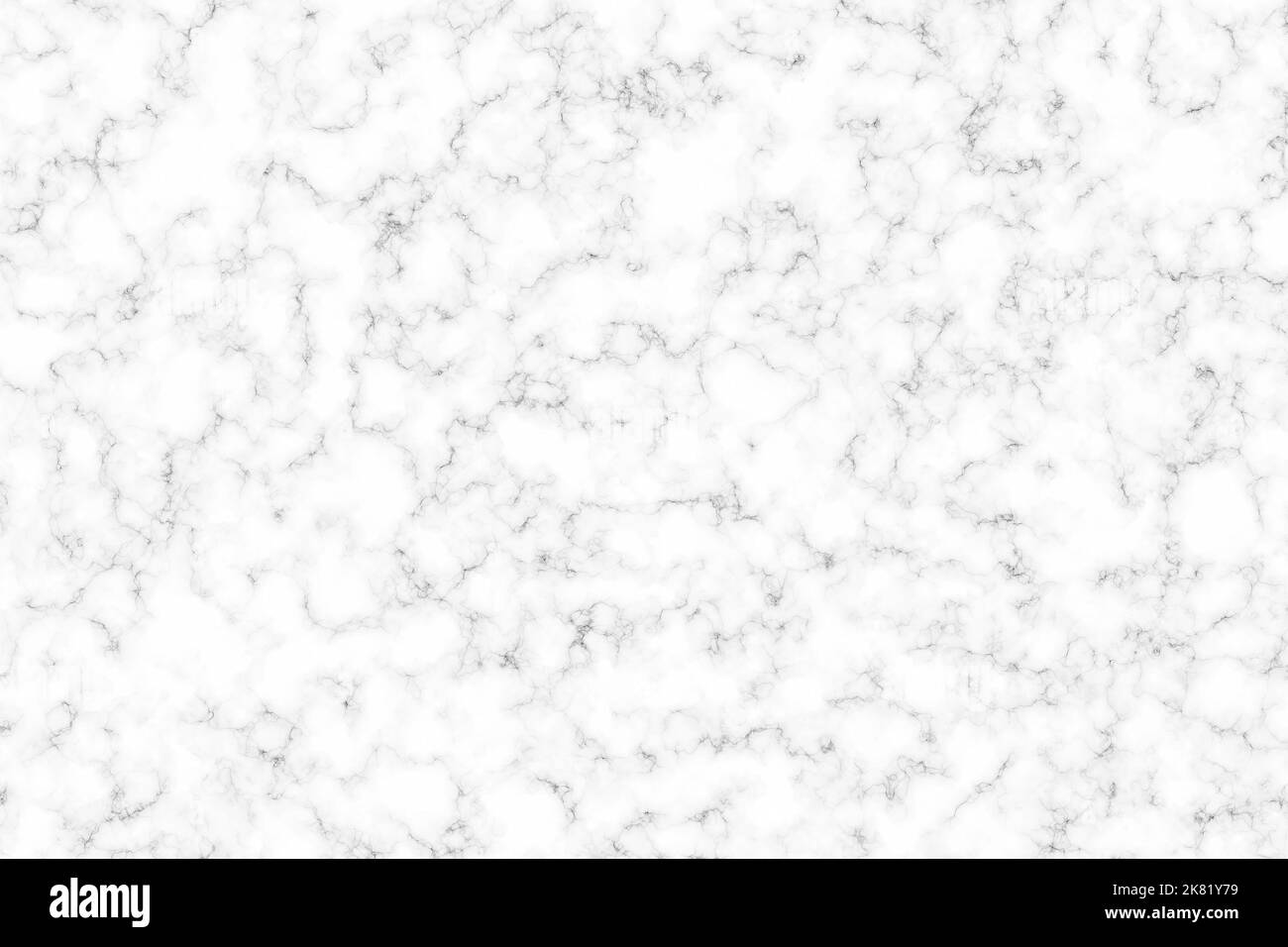 Nahtloses Marmormuster. Monochromer digitaler abstrakter Hintergrund. Weiße marmorierte Textur. Moderner Designhintergrund, Inneneinrichtung. Hellgrauer Boden Stockfoto