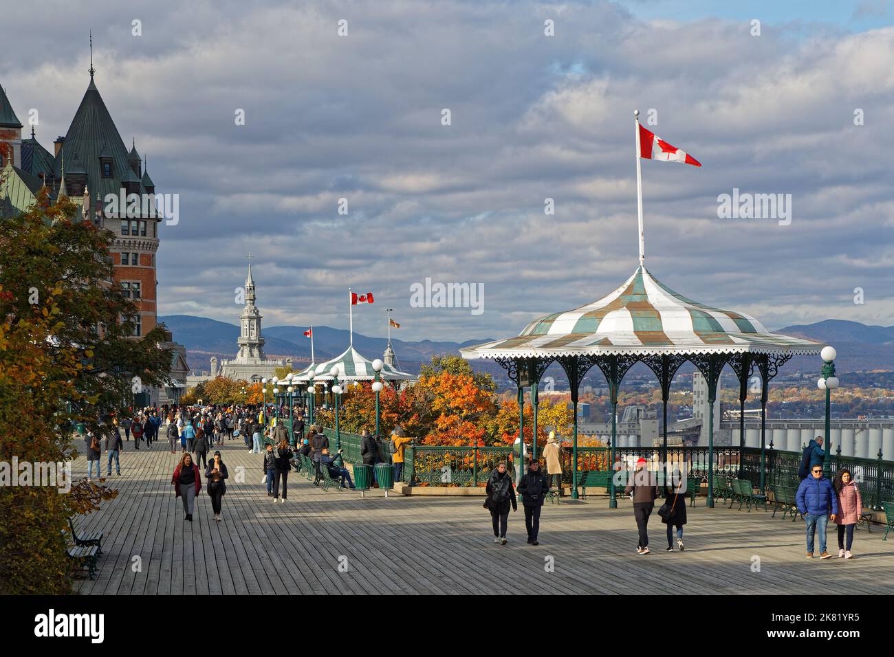 QUEBEC, KANADA, 8. Oktober 2022 Terrasse Dufferin (Dufferin Terrace