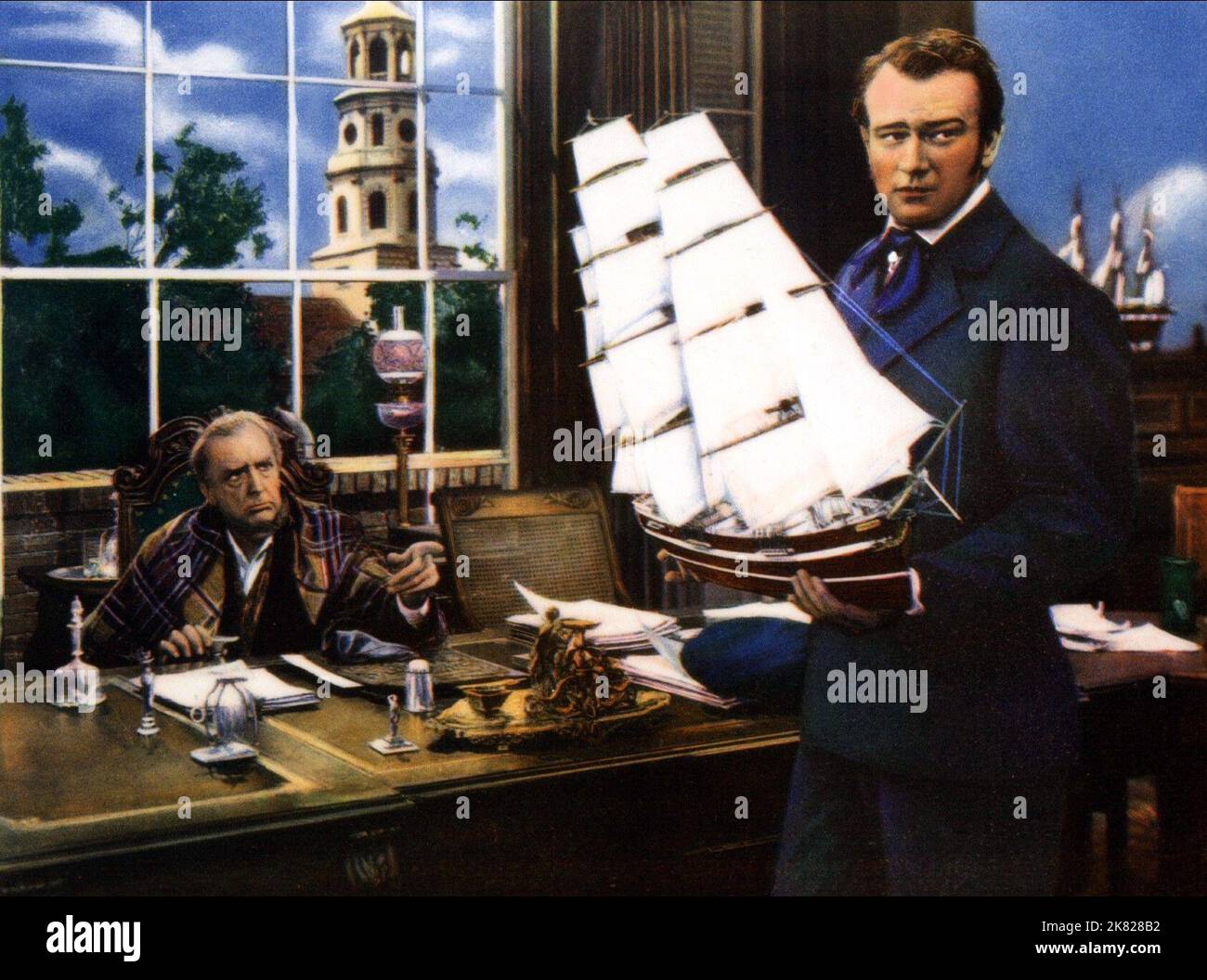 John Wayne Film: Reap the Wild Wind (USA 1942) Charaktere: Captain Jack Stuart / Verfilmung eines Zeitungsartikels (nach Einer Saturday Evening Post Story von Thelma Strabel) Regie: Cecil B. DeMille 18 March 1942 **WARNUNG** Dieses Foto ist nur für den redaktionellen Gebrauch bestimmt und unterliegt dem Copyright von PARAMOUNT PICTURES und/oder des Fotografen, der von der Film- oder Produktionsfirma beauftragt wurde und darf nur von Publikationen im Zusammenhang mit der Bewerbung des oben genannten Films reproduziert werden. Eine obligatorische Gutschrift für PARAMOUNT-BILDER ist erforderlich. Der Fotograf sollte auch bei Bekanntwerden des Fotos gutgeschrieben werden. Kein kommerzielles U Stockfoto