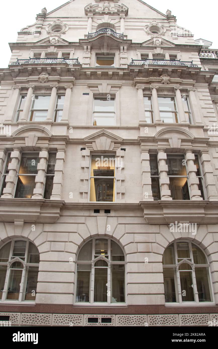 Temple Chambers, Temple, City of London. Tempel ist ein Gebiet, in dem viele Barristler Kammern oder Büros haben. Das Gebiet ist Tempel nach dem Templa bekannt Stockfoto