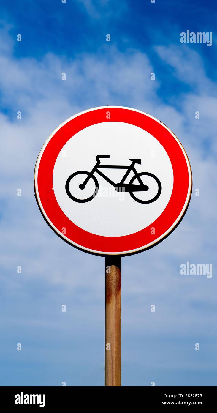 Keine Fahrräder erlaubt! Stockfoto