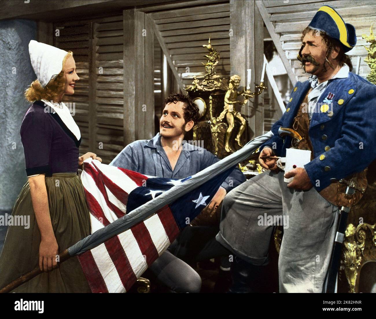 Fredric March & Akim Tamiroff Film The Buccaneer (1938) Charaktere: Jean Lafitte & Dominique You Regie: Cecil B. DeMille 07. Januar 1938 **WARNUNG** dieses Foto ist nur für redaktionelle Zwecke bestimmt und unterliegt dem Urheberrecht von PARAMOUNT PICTURES und/oder dem Fotografen, der von der Film- oder Produktionsgesellschaft beauftragt wurde. Es kann nur durch Veröffentlichungen in Verbindung mit der Werbung für den oben genannten Film reproduziert werden. Es ist eine obligatorische Gutschrift erforderlich, um BILDER ZU ÜBERSCHNEIDEN. Der Fotograf sollte ebenfalls angerechnet werden, wenn er bekannt ist. Ohne schriftliche Genehmigung der Film Company kann keine kommerzielle Nutzung gewährt werden. Stockfoto