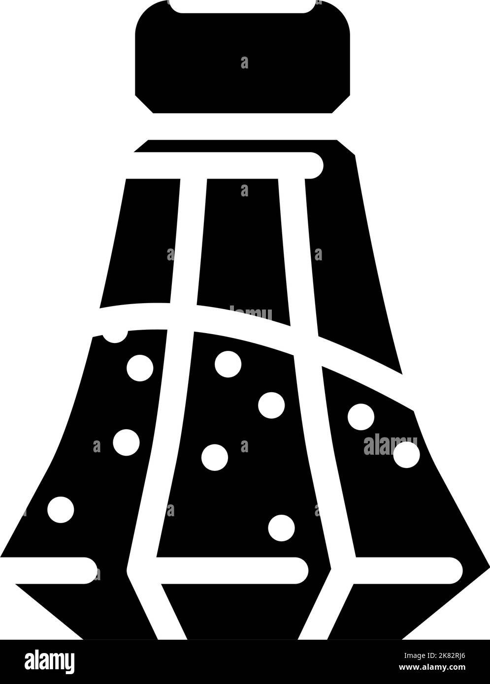 Abbildung des Symbols für Shaker-Salz-Glyphen Stock Vektor