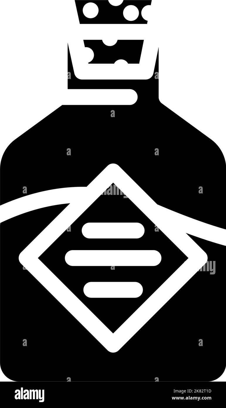 Abbildung des Symbols für das Badesalz-Glyphen Stock Vektor