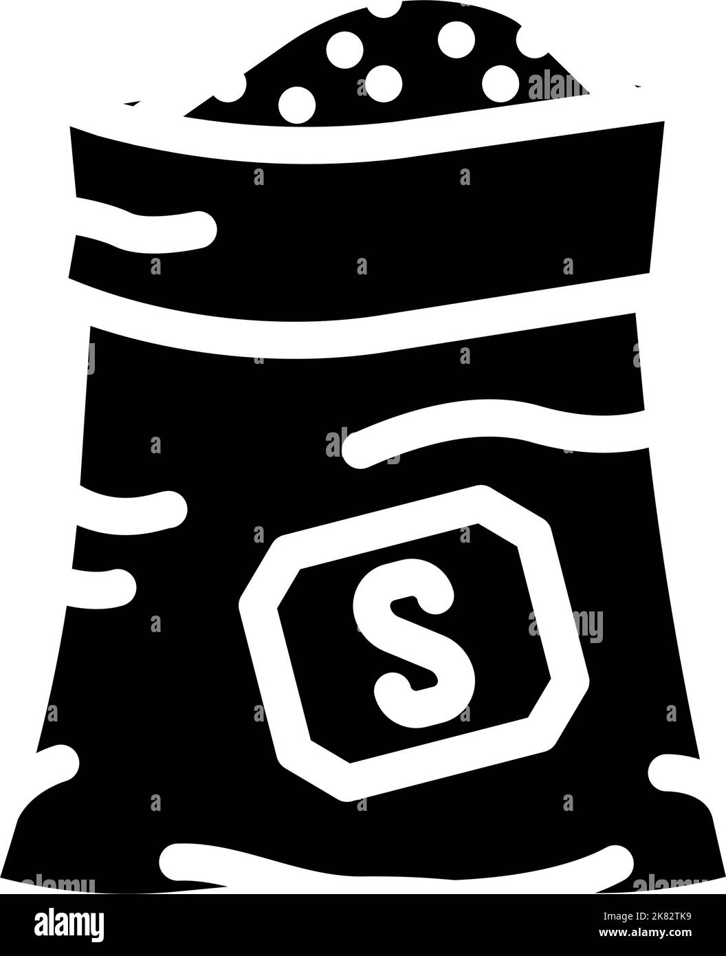 Vektorgrafik für das Symbol „Salzsäcke“ Stock Vektor