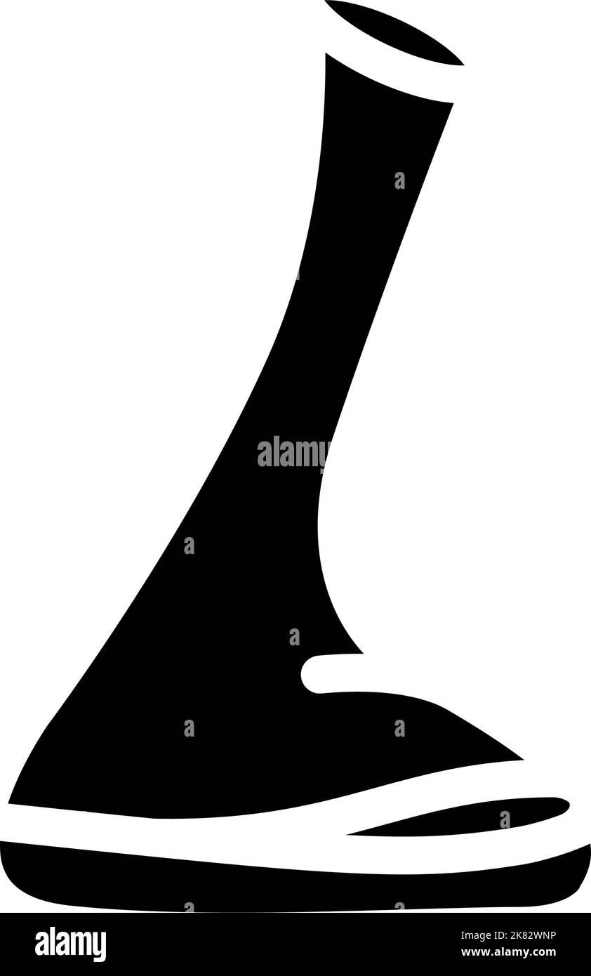 Crystal Wein Glas Glyphen Symbol Vektor Illustration Stock Vektor