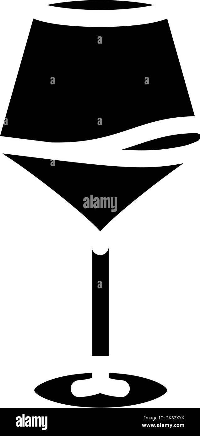 Restaurant Wein Glas Glyphe Symbol Vektor Illustration Stock Vektor