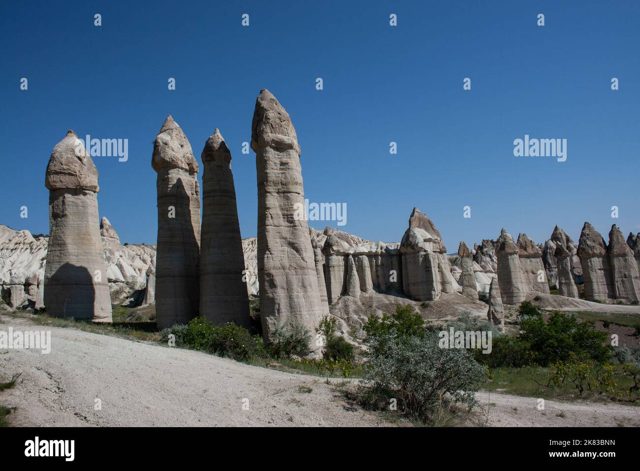 GöremeNationalpark und die Felsstandorte. Feenkamine Felsformation
