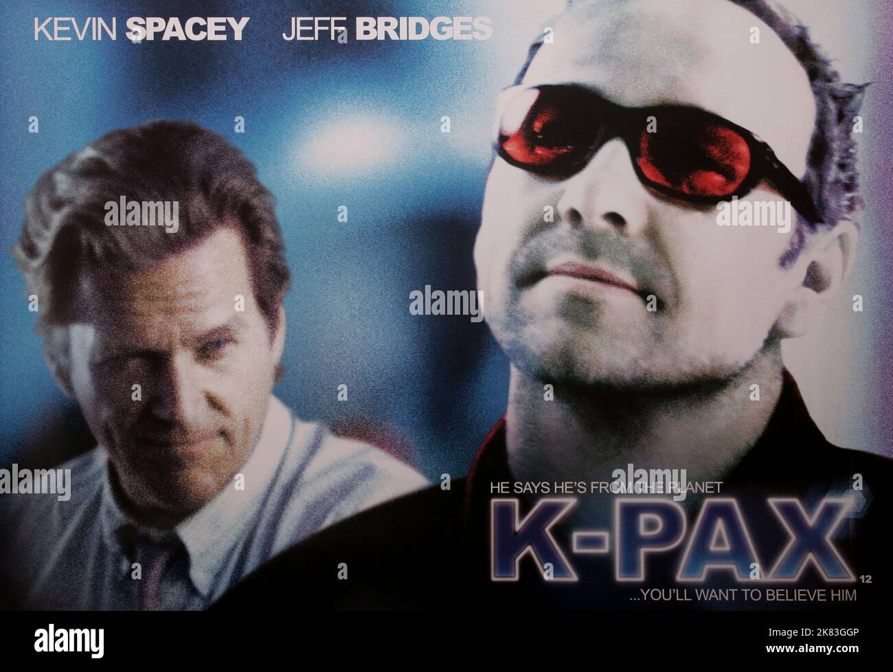 Jeff Bridges & Kevin Spacey Film: K-Pax (USA/DE 2001) Charaktere: Dr. Mark Powell & Prot Regie: Iain Softley 22 October 2001 **WARNUNG** Dieses Foto ist nur für den redaktionellen Gebrauch bestimmt und unterliegt dem Copyright von INTERMEDIA-FILMEN und/oder dem Fotografen, der von der Film- oder Produktionsfirma beauftragt wurde, und kann nur von Publikationen im Zusammenhang mit der Bewerbung des oben genannten Films reproduziert werden. Für INTERMEDIAFILME ist eine obligatorische Gutschrift erforderlich. Der Fotograf sollte auch bei Bekanntwerden des Fotos gutgeschrieben werden. Ohne schriftliche Genehmigung der Film Company kann keine kommerzielle Nutzung gewährt werden. Stockfoto