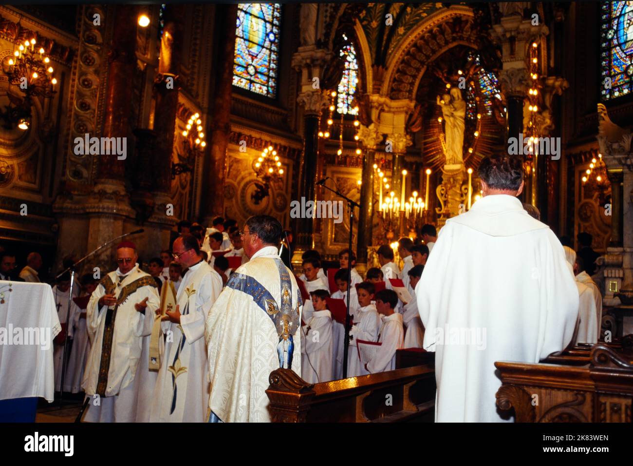 Mgr. Andre Balland, Erzbischof von Lyon, Frankreich, 1995 Stockfoto