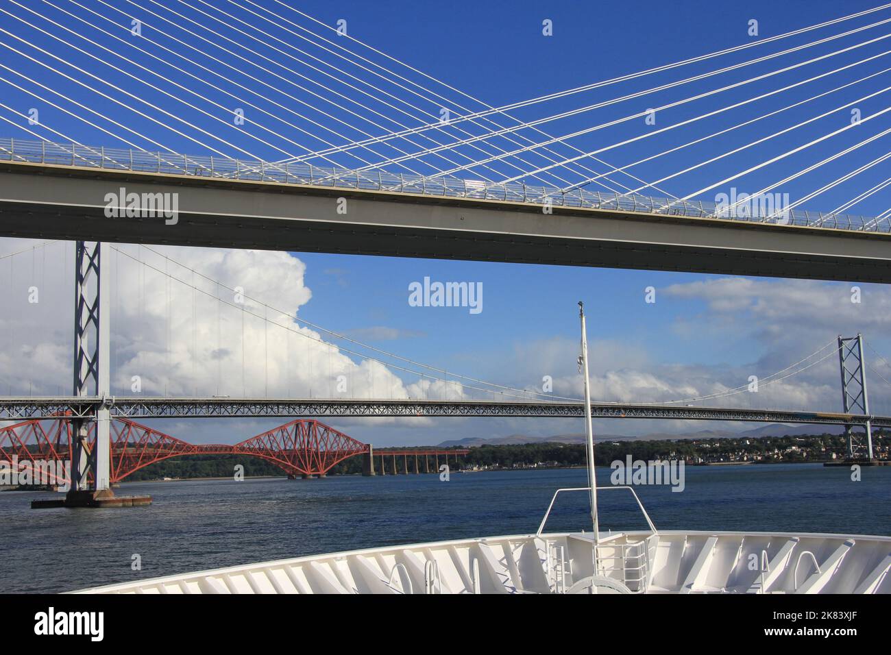 Die drei Brücken von Edinburgh, Schottland Stockfoto