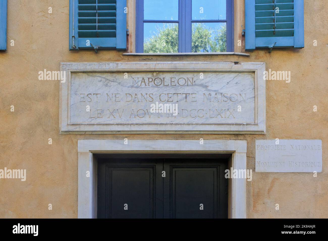 Geburtsort des französischen Imperators Napoleon I. (1769-1821) in Ajacio (Corse-du-Sud) auf der Insel Korsika, Frankreich Stockfoto