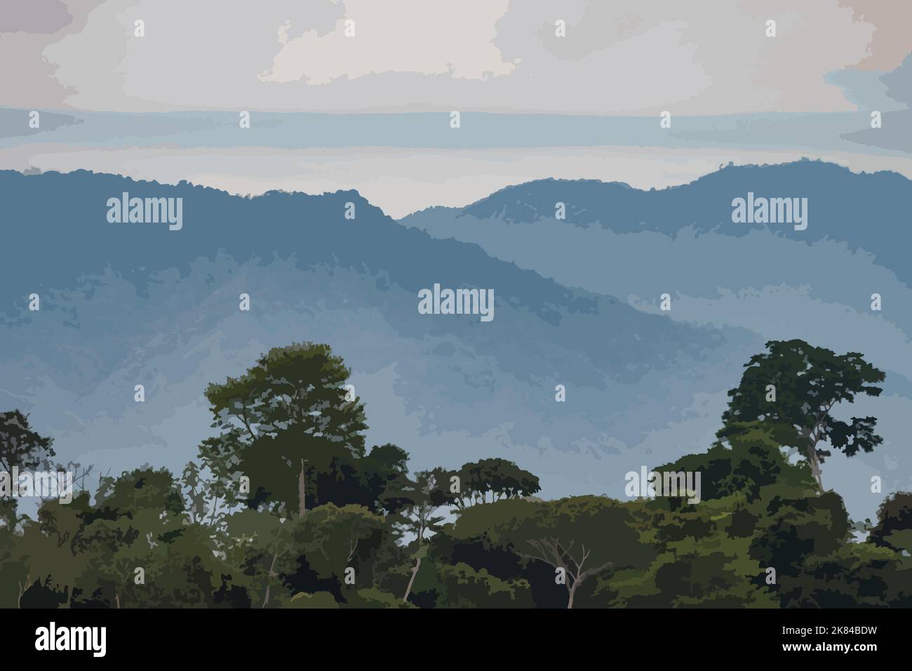 Alto Mayo ist der Ort, an dem einer der besten Kaffees der Welt angebaut wird; es ist ein Ort mit einem ausgezeichneten Klima und voller Biodiversität. Stockfoto