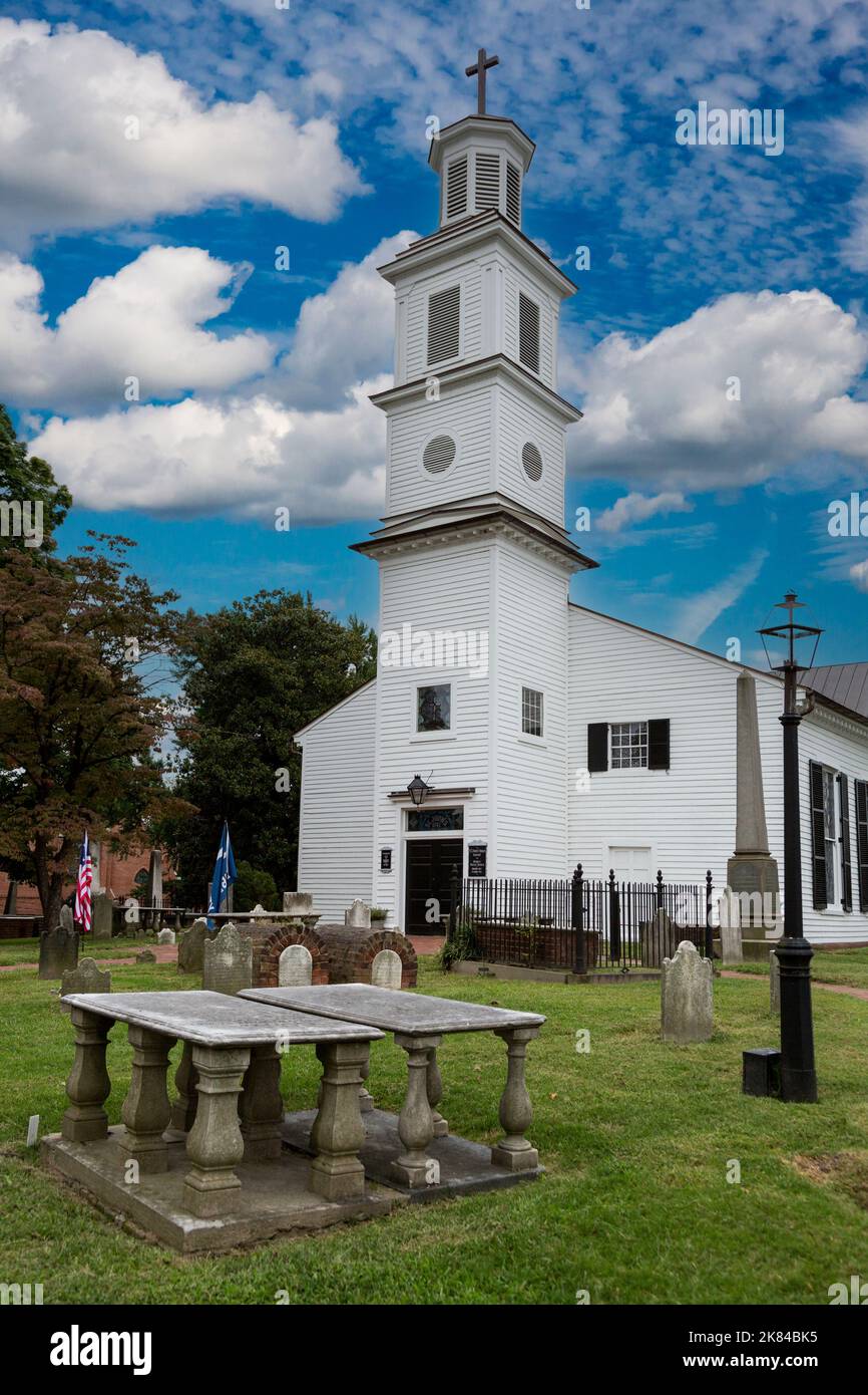 Richmond, Virginia.  St. John es Episcopal Church, Website von Patrick Henry geben mir Freiheit oder Tod geben mir Rede. Stockfoto