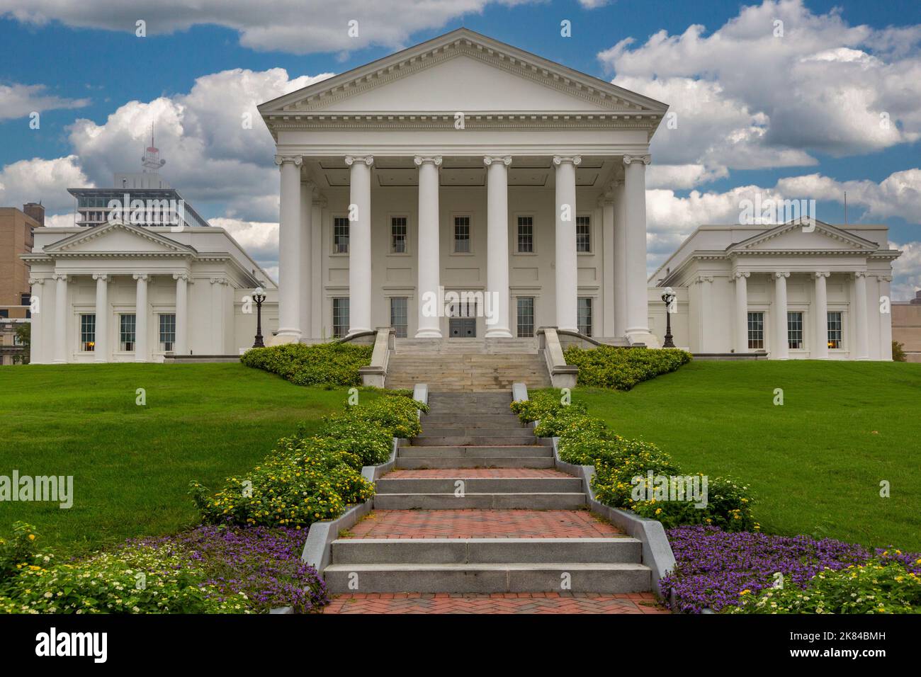 Richmond, Virginia.  Das State Capitol Building.  Baustil: Frühe Republik, Palladio Stockfoto