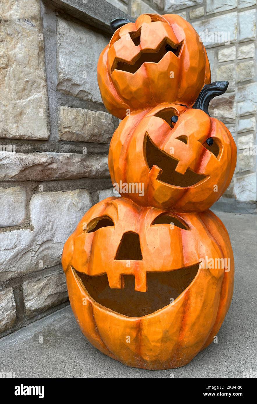Dekorative Kürbisse für Herbst und Halloween, Kanada Stockfoto
