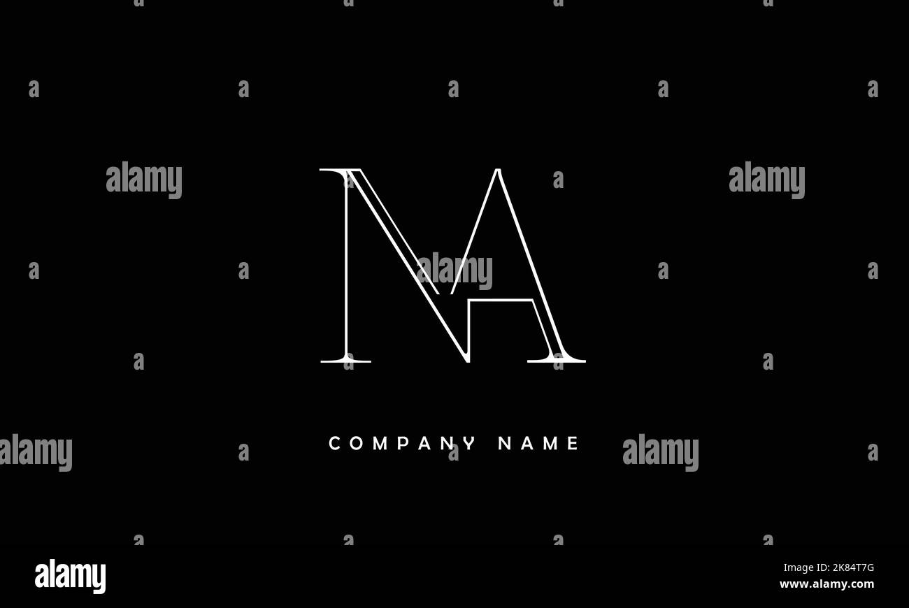 AN,NA Logo-Monogramm mit abstrakten Buchstaben Stock Vektor
