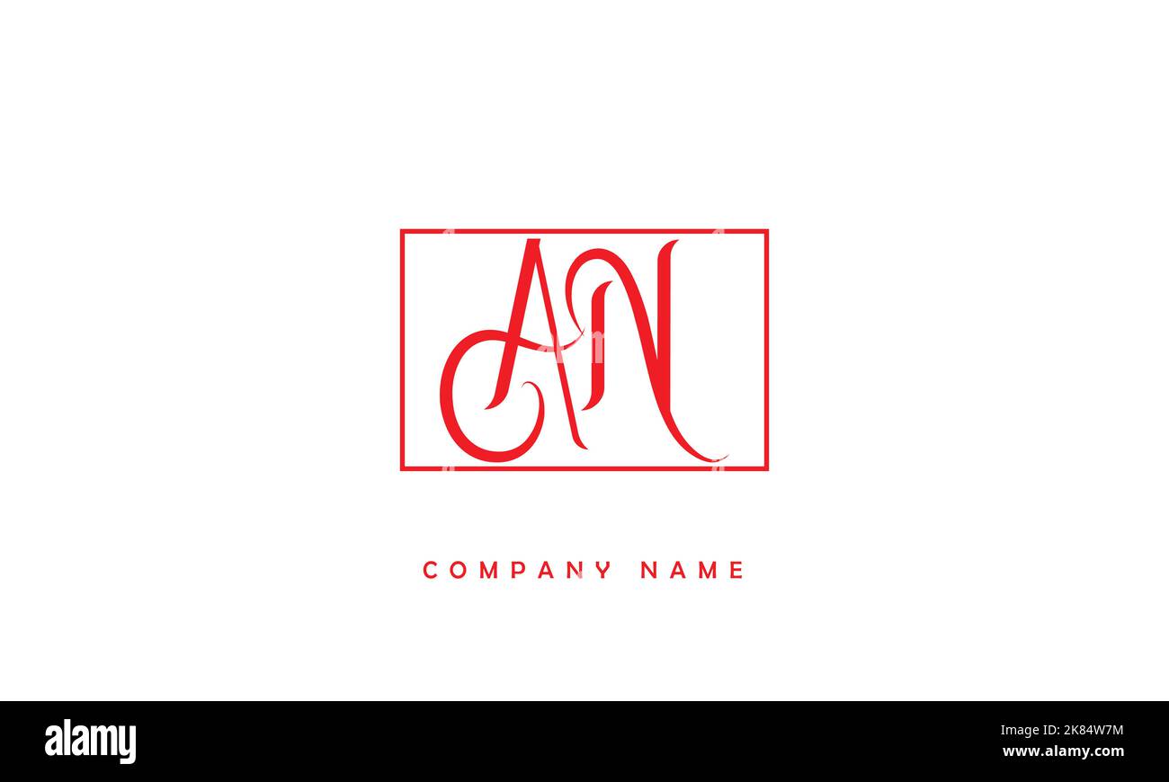 AN,NA Logo-Monogramm mit abstrakten Buchstaben Stock Vektor