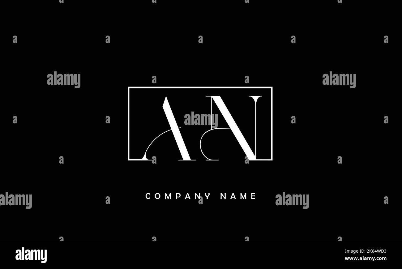 AN,NA Logo-Monogramm mit abstrakten Buchstaben Stock Vektor