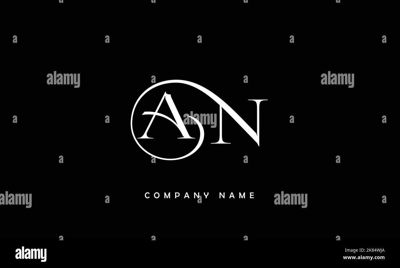 AN,NA Logo-Monogramm mit abstrakten Buchstaben Stock Vektor