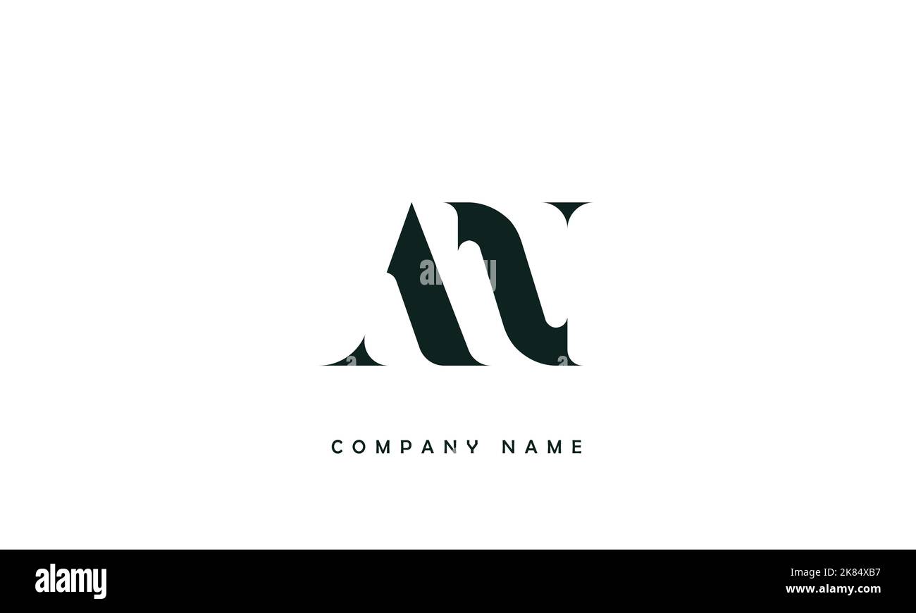AN,NA Logo-Monogramm mit abstrakten Buchstaben Stock Vektor