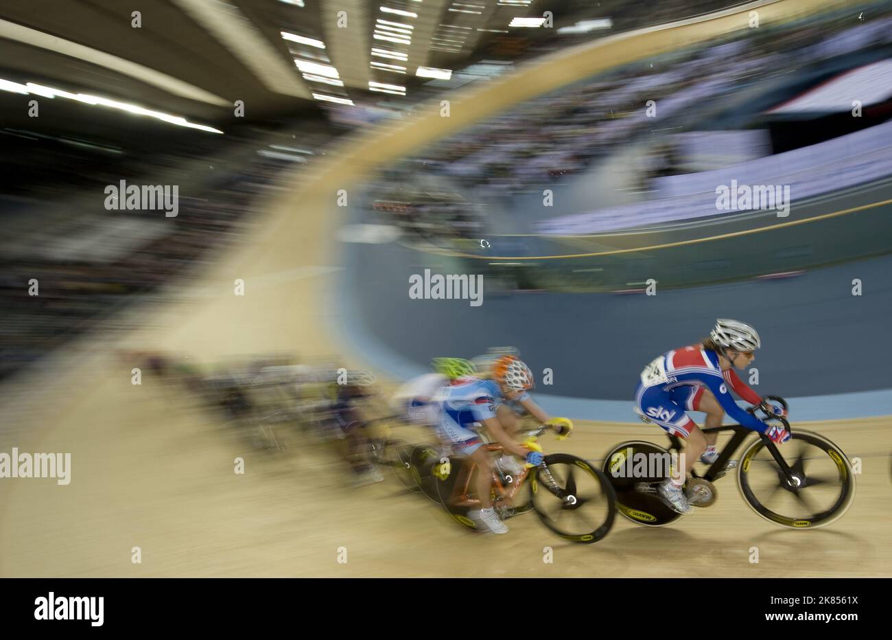 Laura Trott im Women's Omnium Qualifying Stockfoto