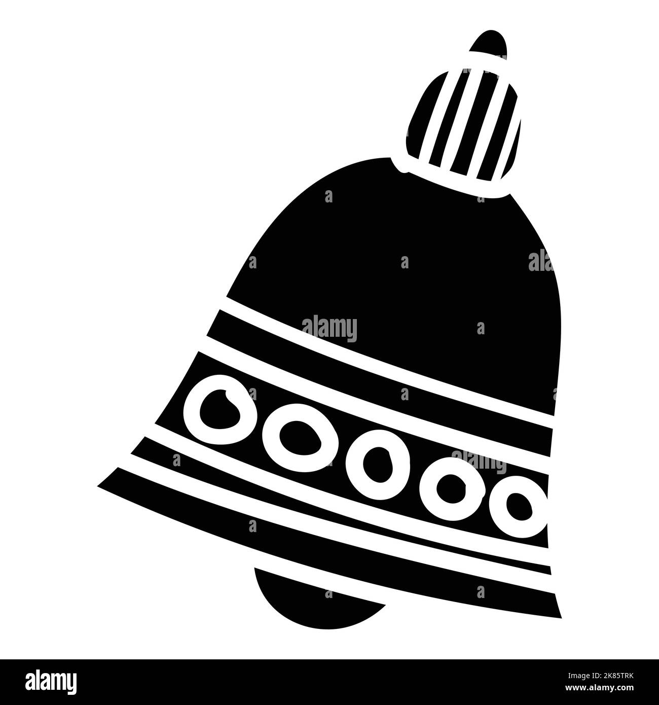 Isolierte Weihnachtsglocke Illustration, Vektor Illustration für Weihnachten und Happy New Year Element Stock Vektor