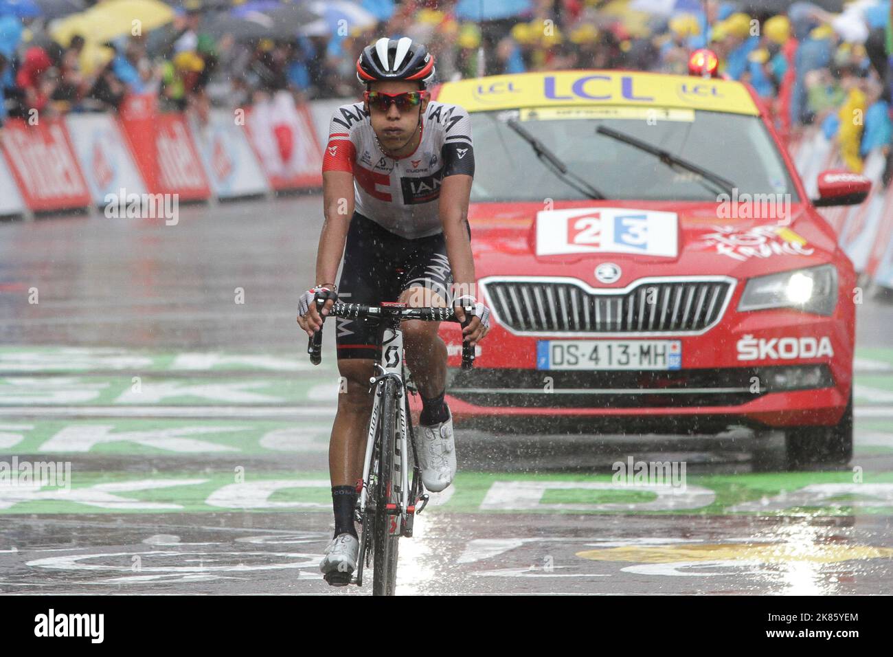 Columbia Jarlinson Pantano - Team IAM Cycling findet 2. statt auf der Bühne Stockfoto