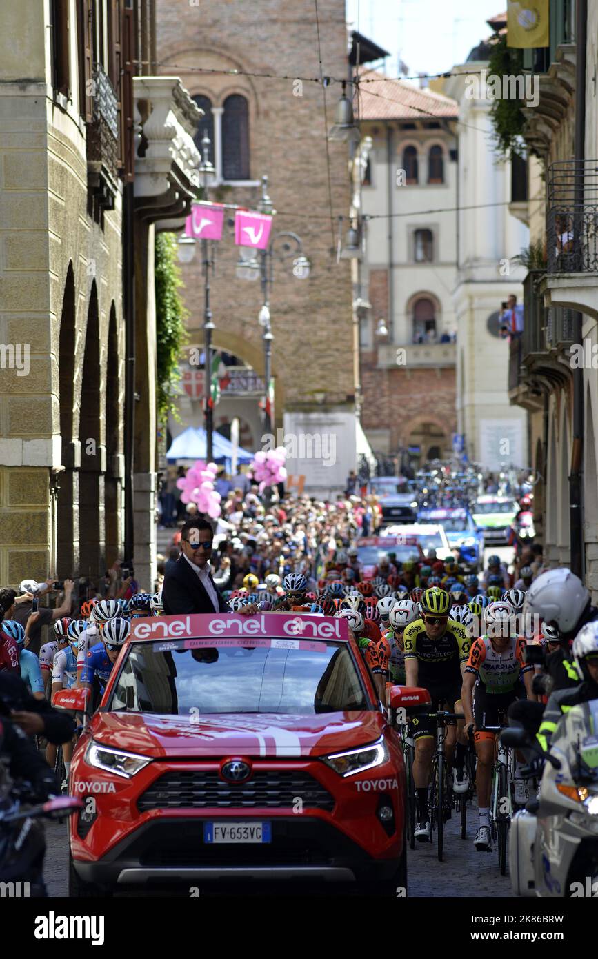 Start in Treviso während des Giro d'Italia 2019 Stockfoto