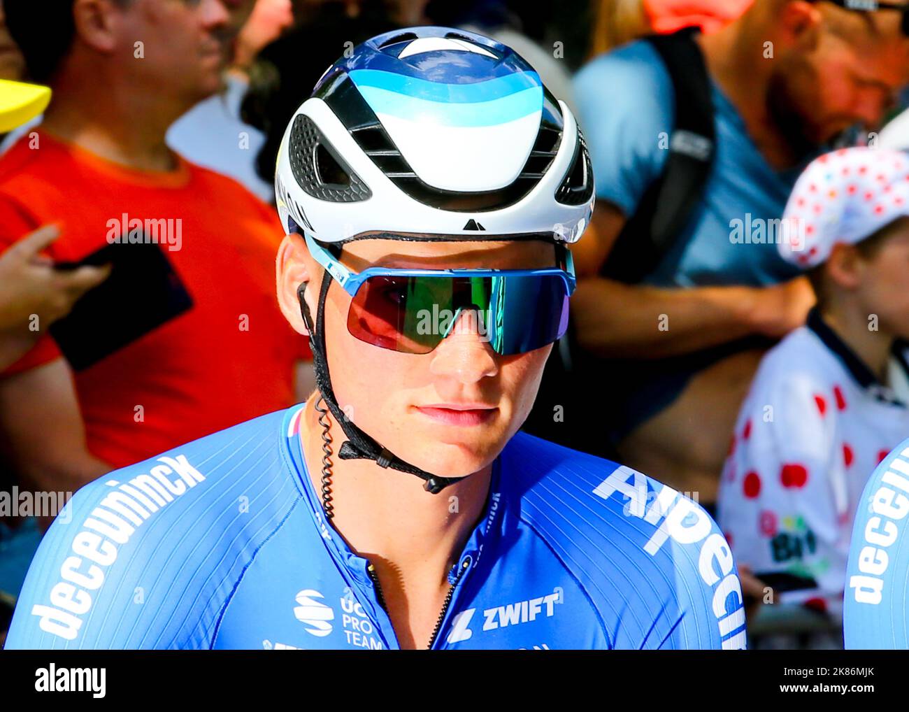 Mathieu VAN DER POEL beim Start der Tour De France, Stage 5, Frankreich, 6.. Juli 2022, Credit:Chris Wallis/Goding Images/PA Images Stockfoto